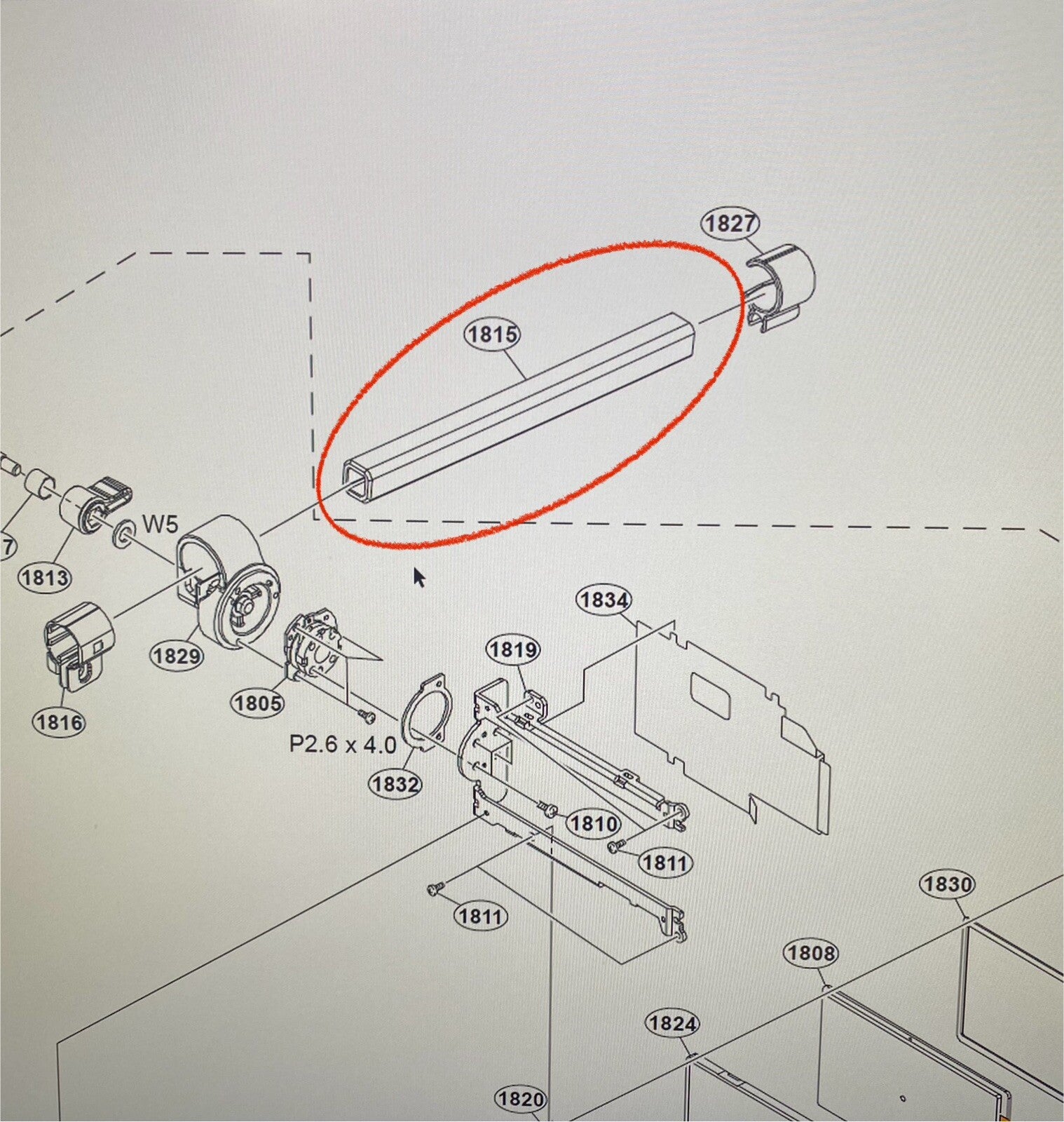 Sony PXW-FS7 VIEWFINDER ROD Genuine Sony Replacement Part